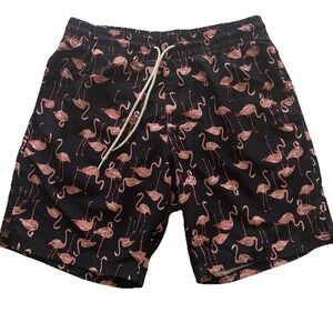 Old Navy Flamingo Swim Shorts Small 30" Men Swimwear Trunks Surf Casual Preowned